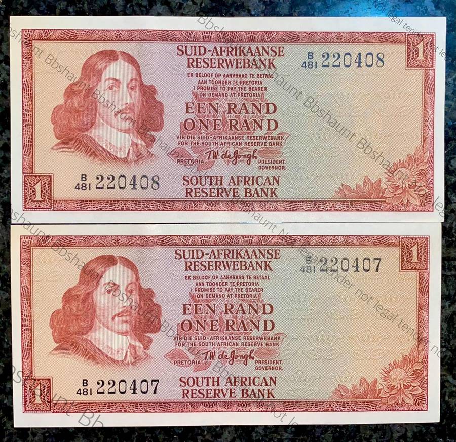 TW De Jongh. R1 in sequence B481 /220408-407 aunc 3rd issue 1975 (1 bid takes all)