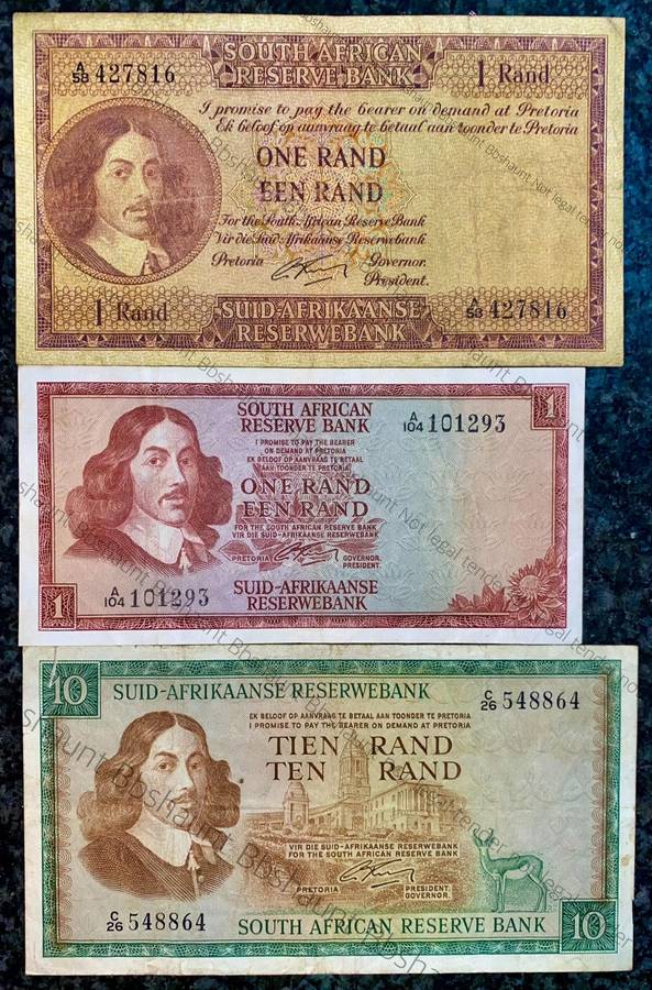 G Rissik. Set R1 & R10 -- 1st & 2nd issue 1962/66 (1 bid takes all)