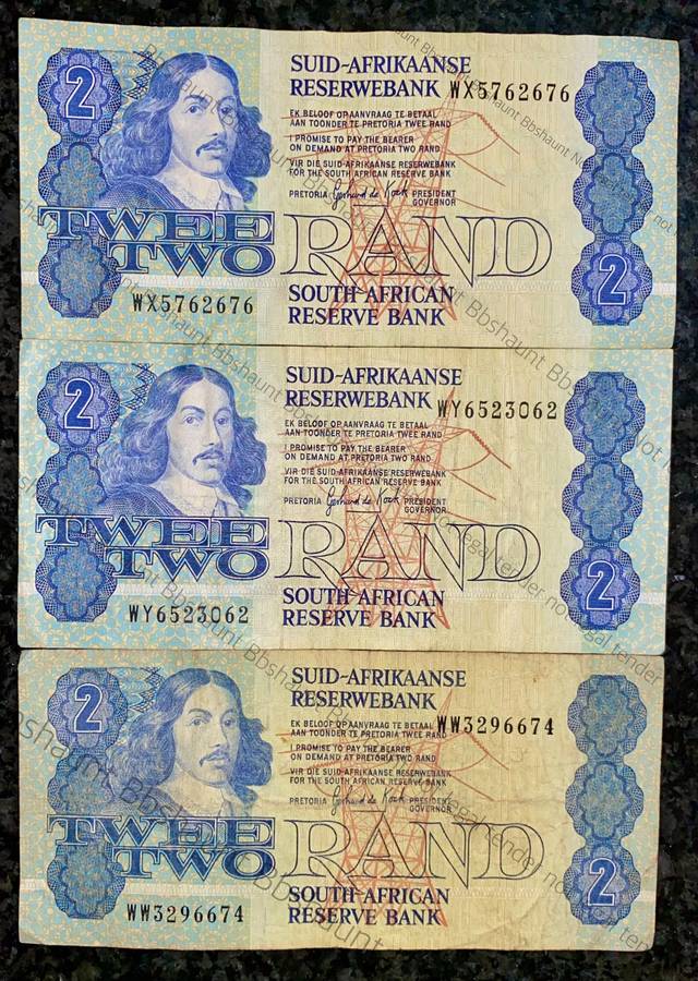 replacement notes R2 -- ww-wx-wy 3rd issue 1983/89(1bid takes all)