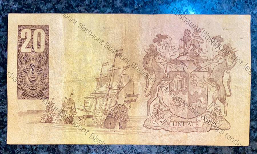 Replacement note Tw De Jongh. R20 -- Z2 -- 4th issue 1978 (1 bid takes all)