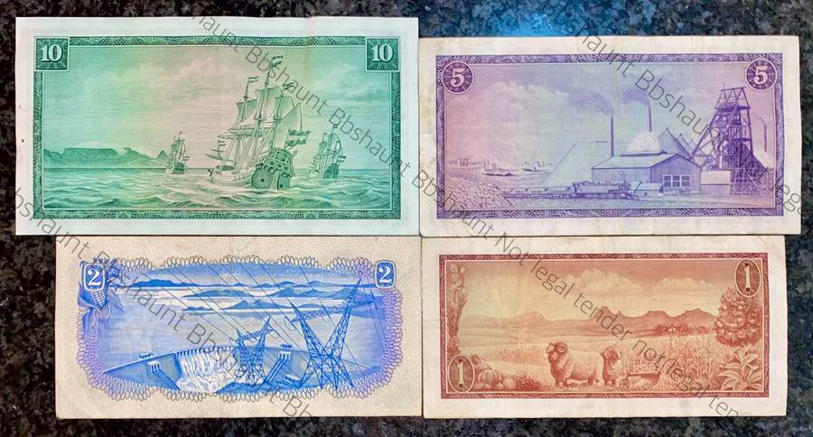 complete set Tw De Jongh R10 to R1 - mostly springbuck wtm 1967-1975(1 bid takes all)
