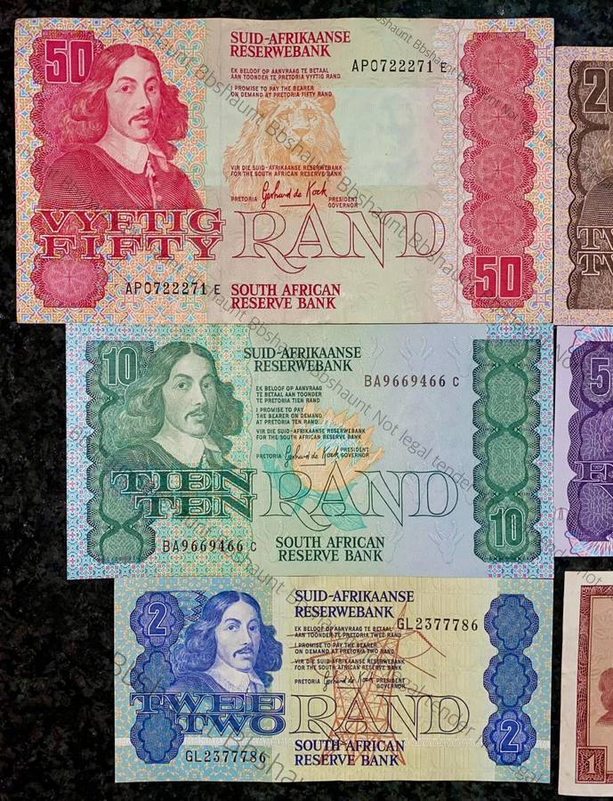 Complete Set GPC De Kock & decimals R50 TO R2 - Good Condition (R1 De Jongh 1967) (1 bid takes all)