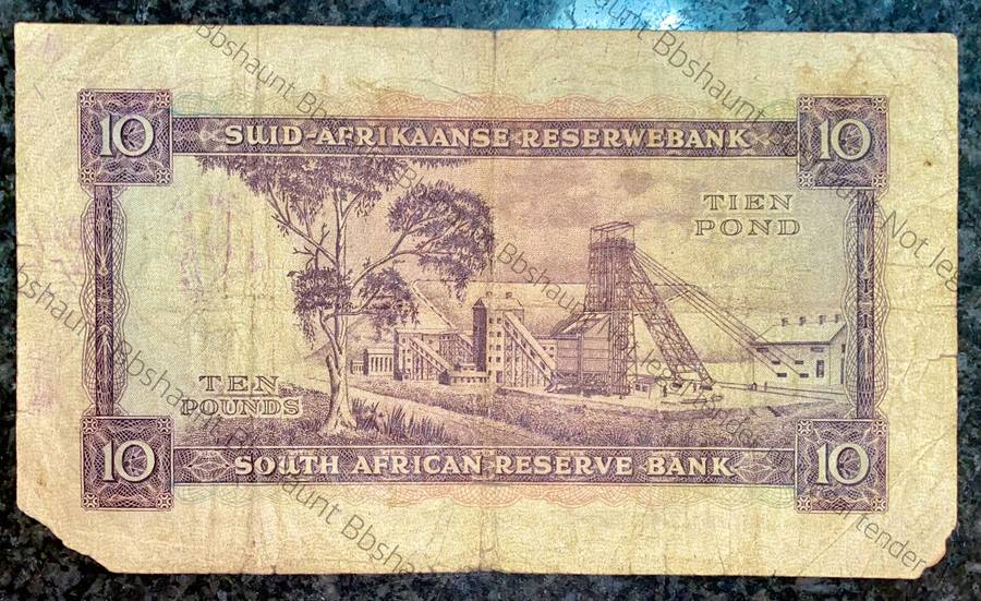 MH DE KOCK 10 POUND -- D3 -- 6-11-1957 A/E VAN REIBEECK WTM 3RD ISSUE