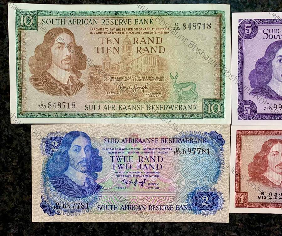 Complete Set Tw De Jongh R10 to R1 - very good condition 1967-1975 (1 bid takes all)