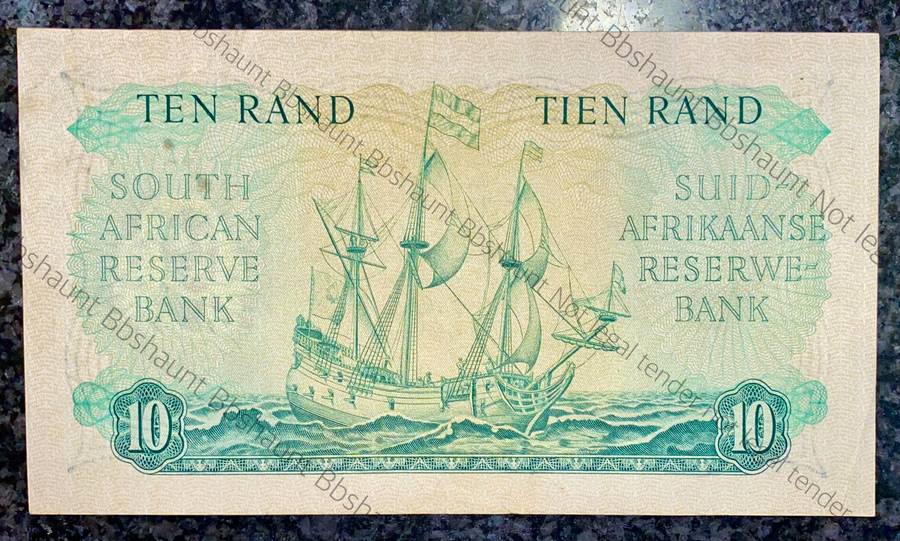 MH DE KOCK R10-- C2-- UNC-AUNC 4TH ISSUE 1961 A/E VAN RIEBEECK WTM