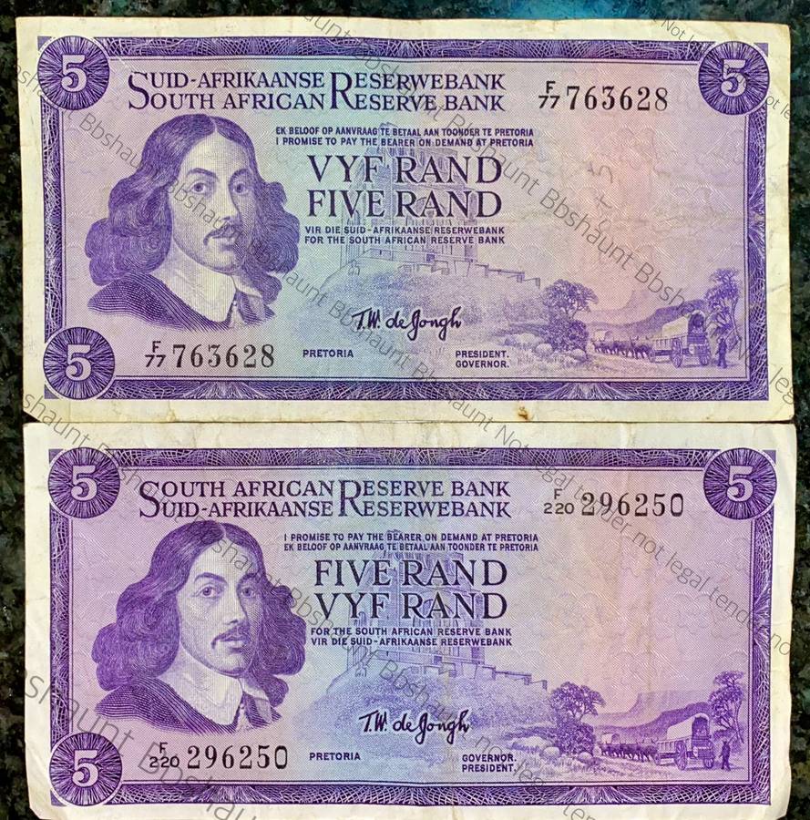 TW DE JONGH R5 - F77 & F220 -- SPRINGBUCK WTM 1967 -- 1ST ISSUE (1 BID TAKES ALL)