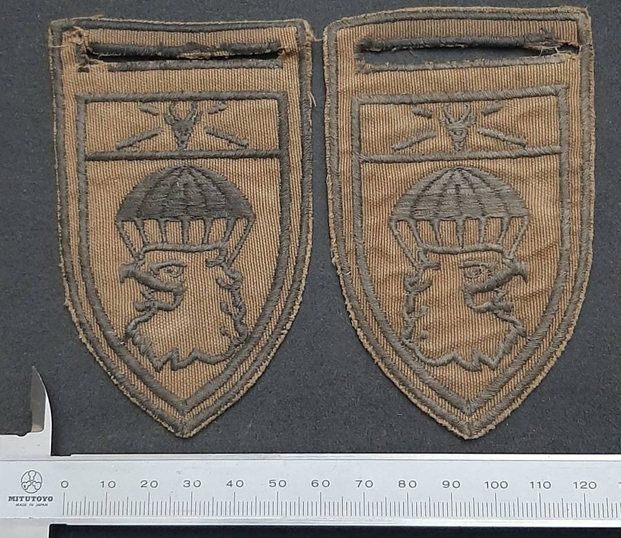 * *Border War : 1980s SADF 44 Parachute Brigade Nutria Embroid. Flashes x2 (L/F & R/F.**