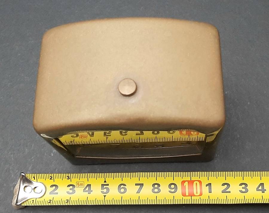 Mid-20th Century: European Bayard '8 Days'  Brass Casement Mantel Clock (UNTESTED).
