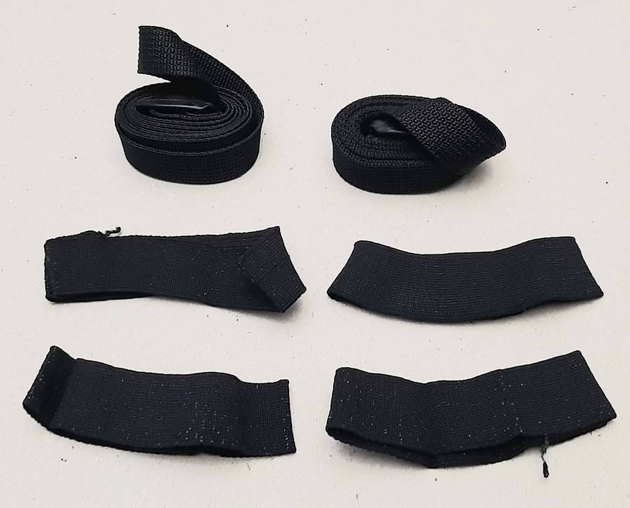 Border War: 1980s SADF Patt.83 Battlejacket Elastic Fittings & Strap / Buckle Lot ( 6 x Pcs).
