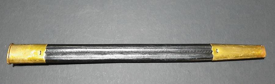 1920s/1930s Weimar German Hirschfänger Dagger with Clamshell & Scabbard
