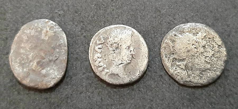 Roman Macedonia: 1st-2nd Century AD Imperial Era Silver Coins x3 Pcs .