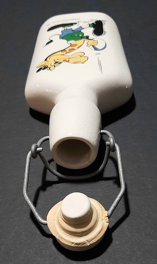 RARE: South Africa 1995 Rugby World Cup 'Ruggles' Ceramic Brandy Decanter w/ Stopper (18cm).