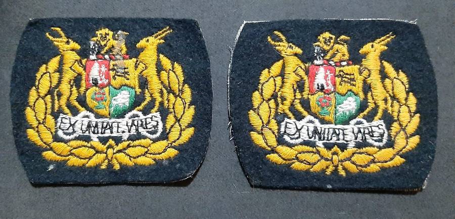 Border War: 1980s SADF - Warrant Officer Class I Step-Out Embroidered Rank Insignia (x2).