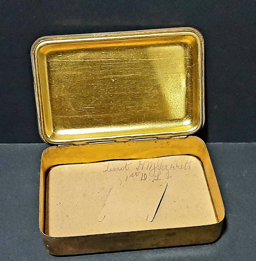 WW1 : Princess Mary Christmas 1914 Tin w/ Cardboard Insert (Att. Officer 1st D.L.I.)