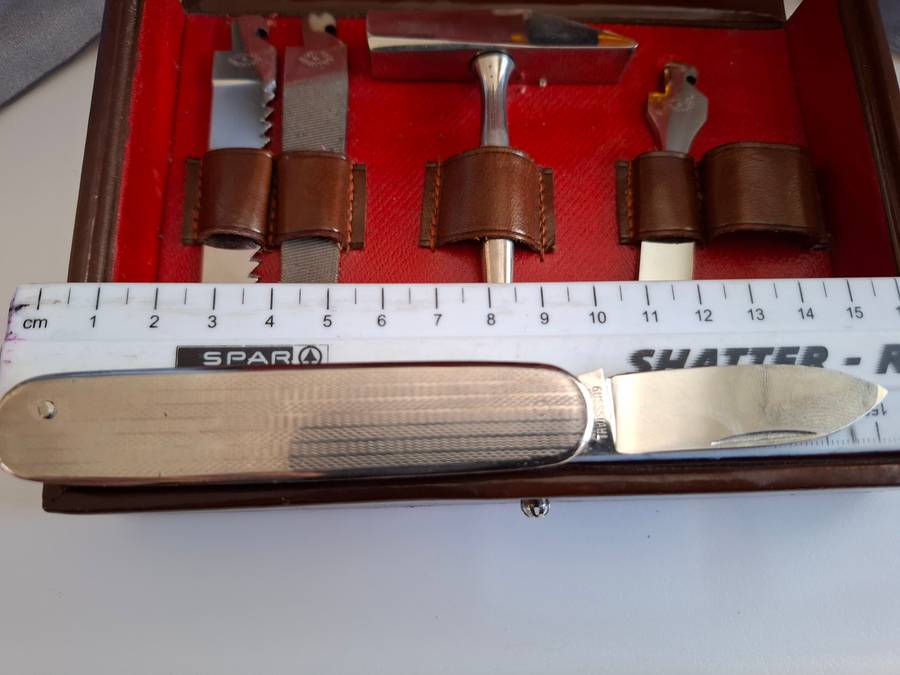 Rich.A.Herder Solingen Auto Scholz and Co Mercedes Muliti Tool Set in Leather Case - Great Condition