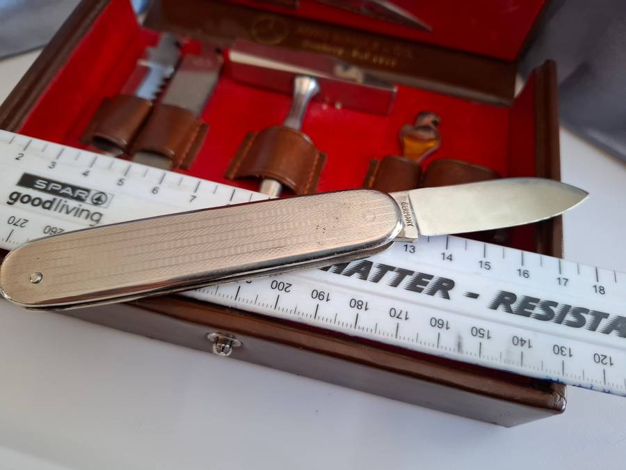 Rich.A.Herder Solingen Auto Scholz and Co Mercedes Muliti Tool Set in Leather Case - Great Condition