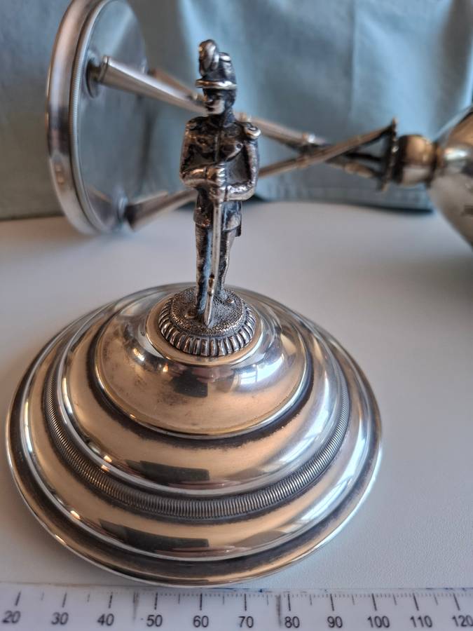 Very Rare Silver Plated Lidded Shooting Trophy  1900"s in Excellent Condition H 35 cm