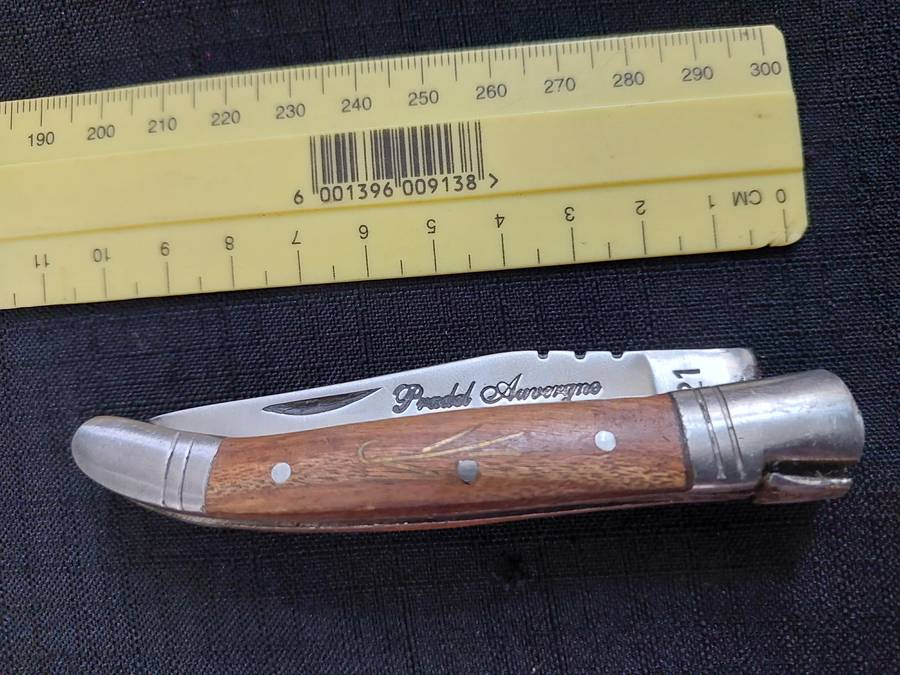 Fantastic Vintage `Pradel Auvergne` - (1421) Folding Knife With Wooden Handle - Good Condition