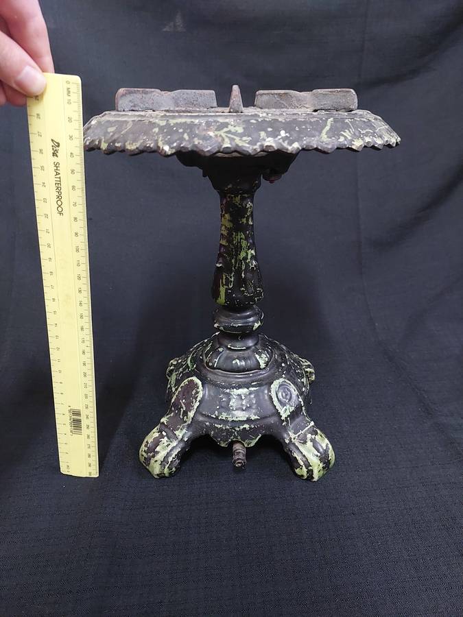 Rare Antique Cast Iron Fletcher Russel Co LTD Gas One Plate Stove (Unluckily Painted) - See Desp.