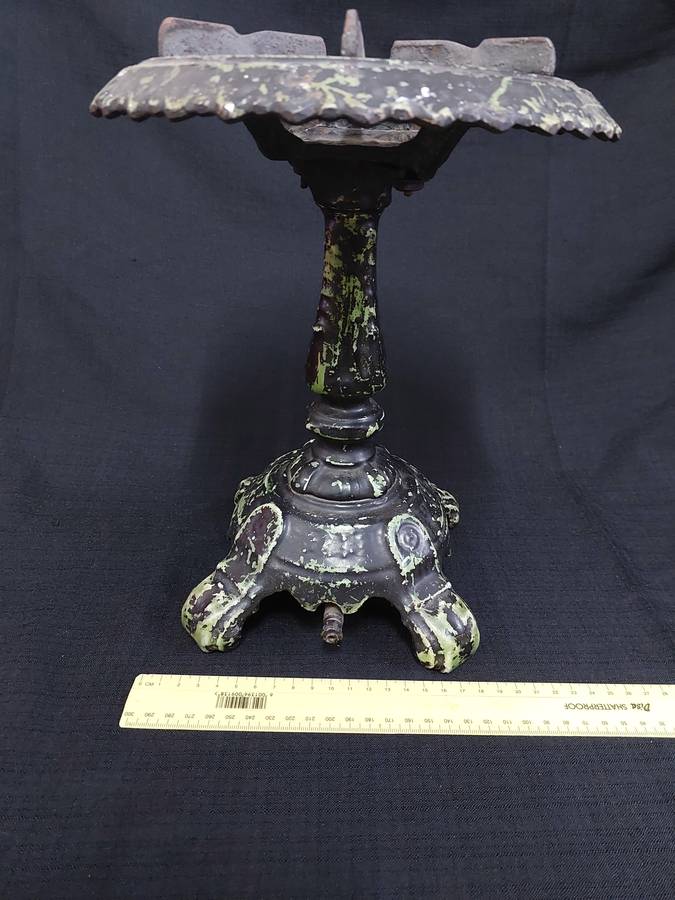 Rare Antique Cast Iron Fletcher Russel Co LTD Gas One Plate Stove (Unluckily Painted) - See Desp.