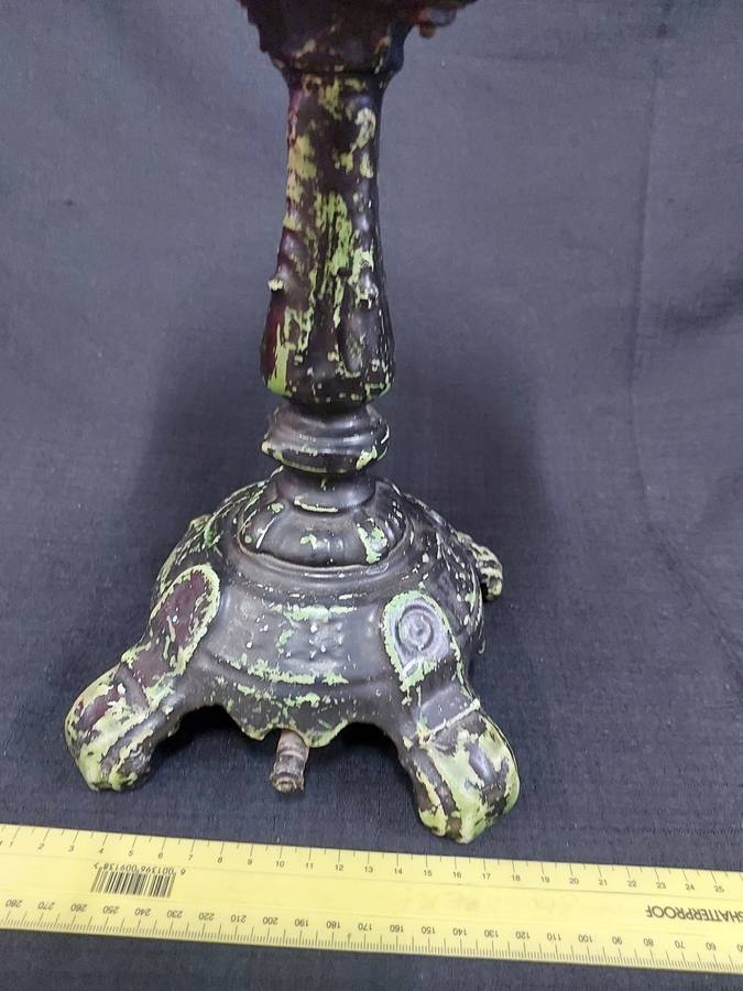 Rare Antique Cast Iron Fletcher Russel Co LTD Gas One Plate Stove (Unluckily Painted) - See Desp.