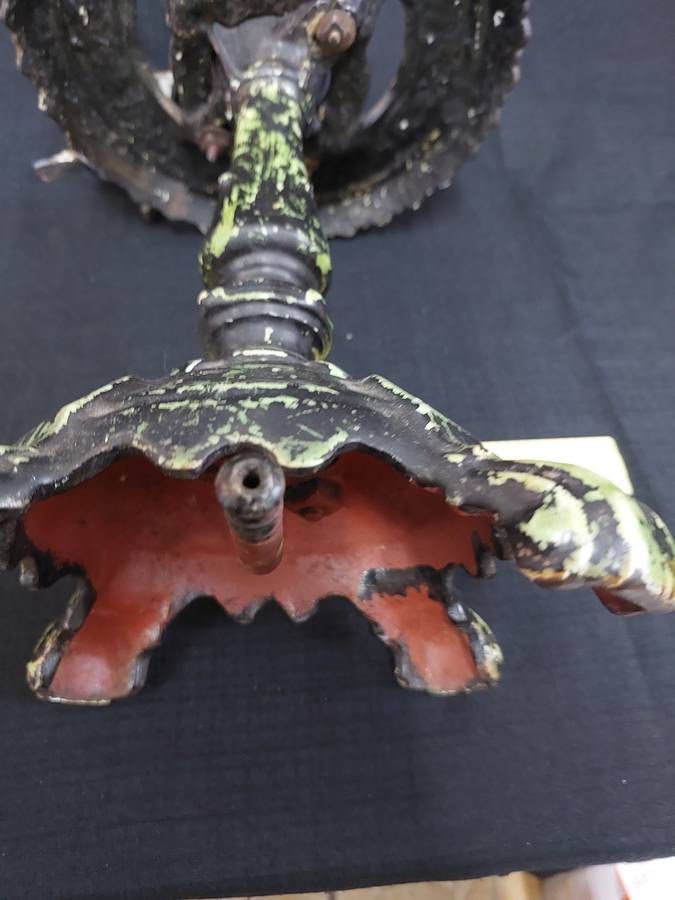 Rare Antique Cast Iron Fletcher Russel Co LTD Gas One Plate Stove (Unluckily Painted) - See Desp.