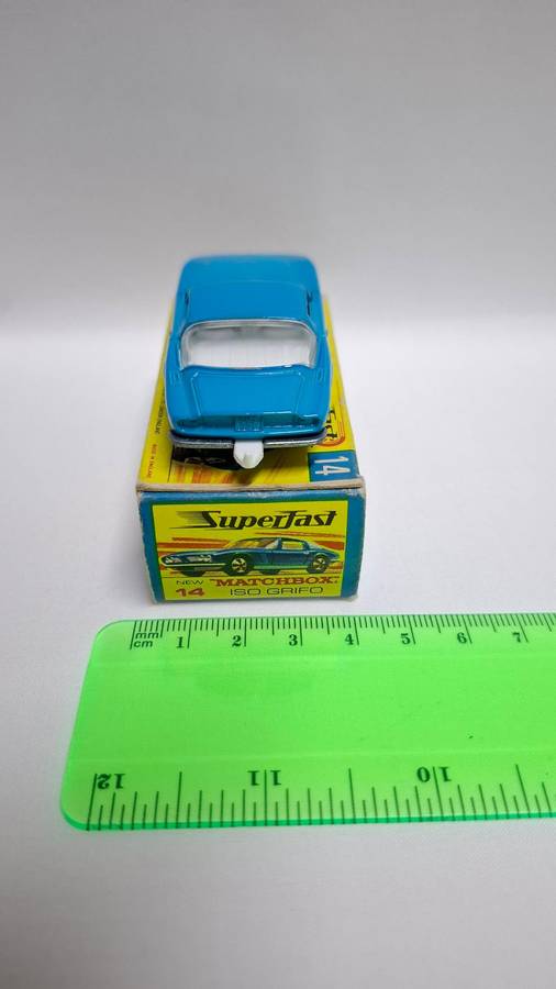 Vintage Matchbox Diecast No.14 "Iso Grifo in Blue" Made By Lesney - Excellent Condition
