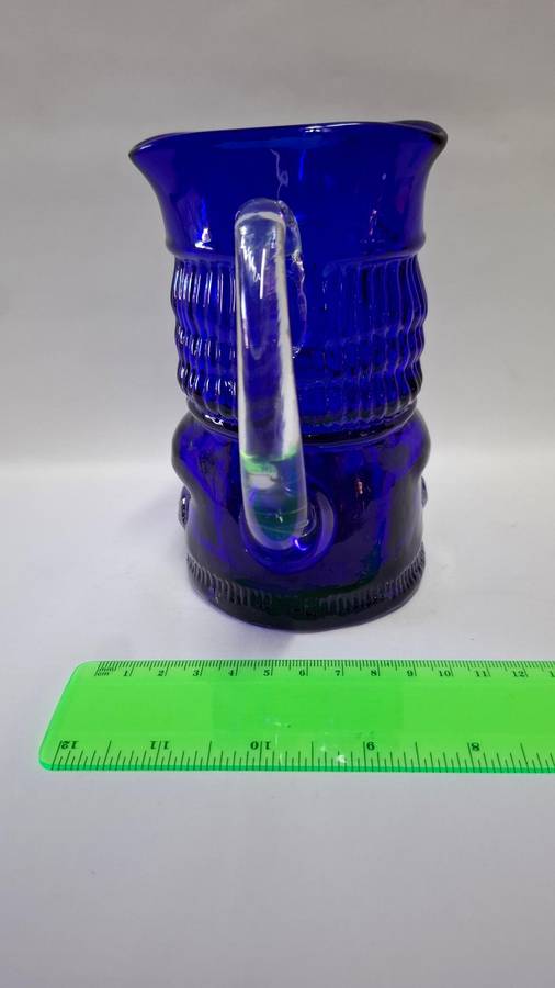 Royal Doulton Medium Whitefairs Barnaby Blue Glass Toby Jug "Jermey"  - Excellent Condition