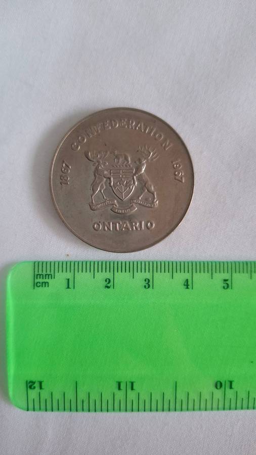 1967 Centennial of Canadian Confederation Commemorative Token _ Minted in Ontario