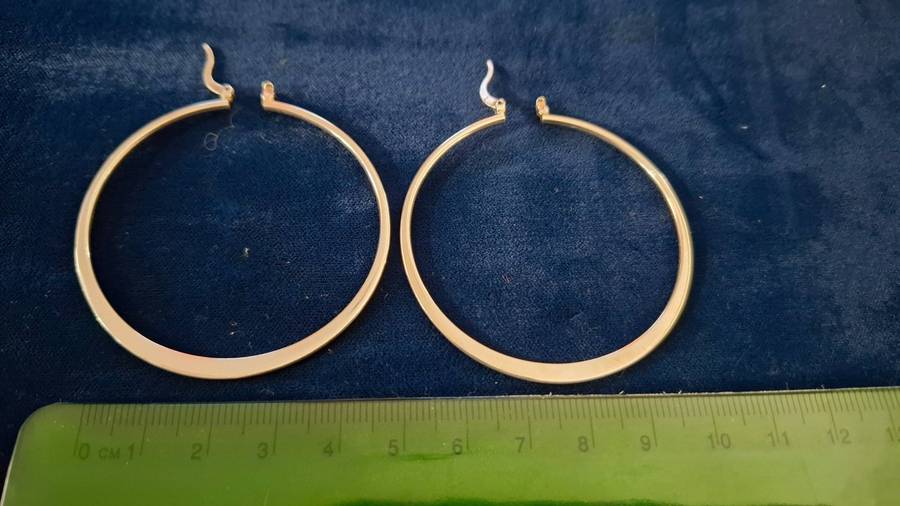 Stunning Pair Large of 925 Silver Hoop Earrngs (8.4 Grams) Great Condition and Clearly Marked