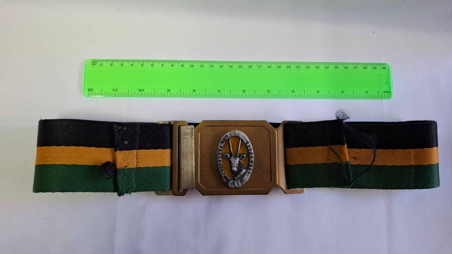 SADF 7 Infrantry Belt Buckle, Marked 83463216 De Villiers
