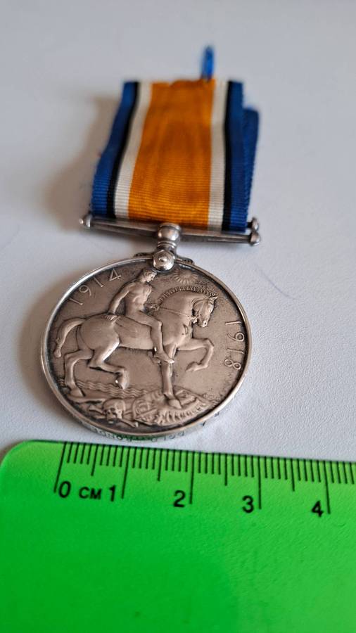 Silver 1914-1918 British War Medal Awarded Pte R.A.Dold-Rondebosch D.R.A. In Good Condition