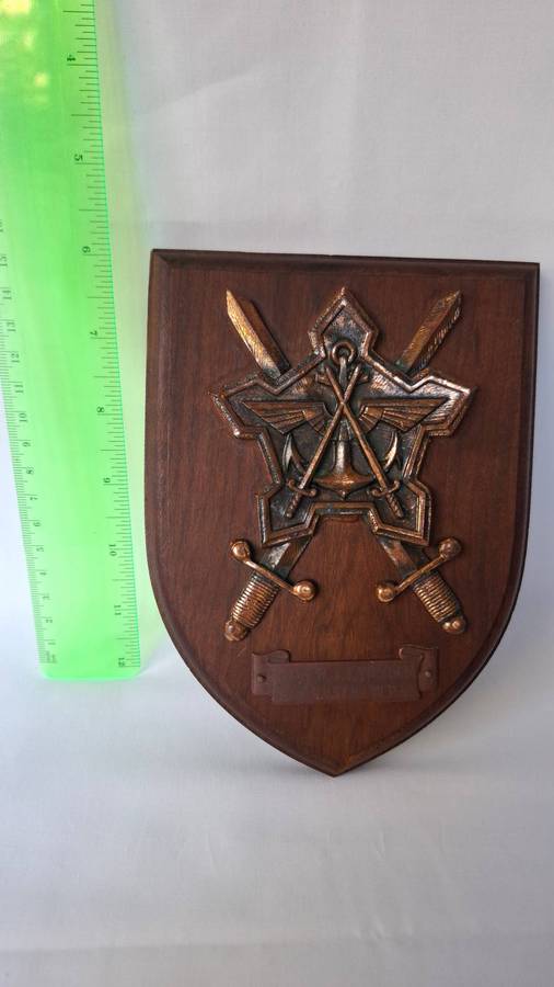 SADF Chief of Staff Personnel Plaque Issued to KMDT W.J.J. STRYDOM vanaf 08.03.1967 - 30.11.1989