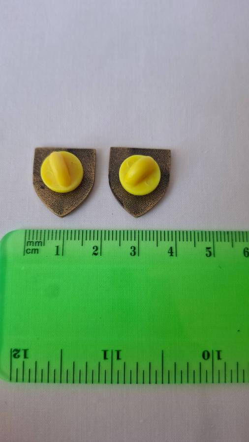 Set of Two SADF School of Artillery Metal Collar Flash - All pins intact