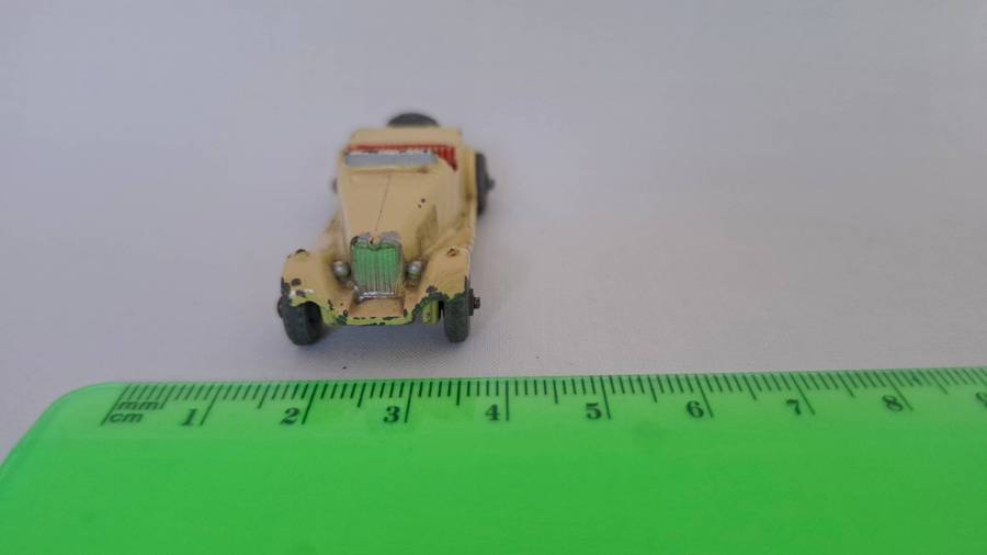 Vintage Lesney Diecast No. 19A MG Sports Car without driver - Well Played Condition