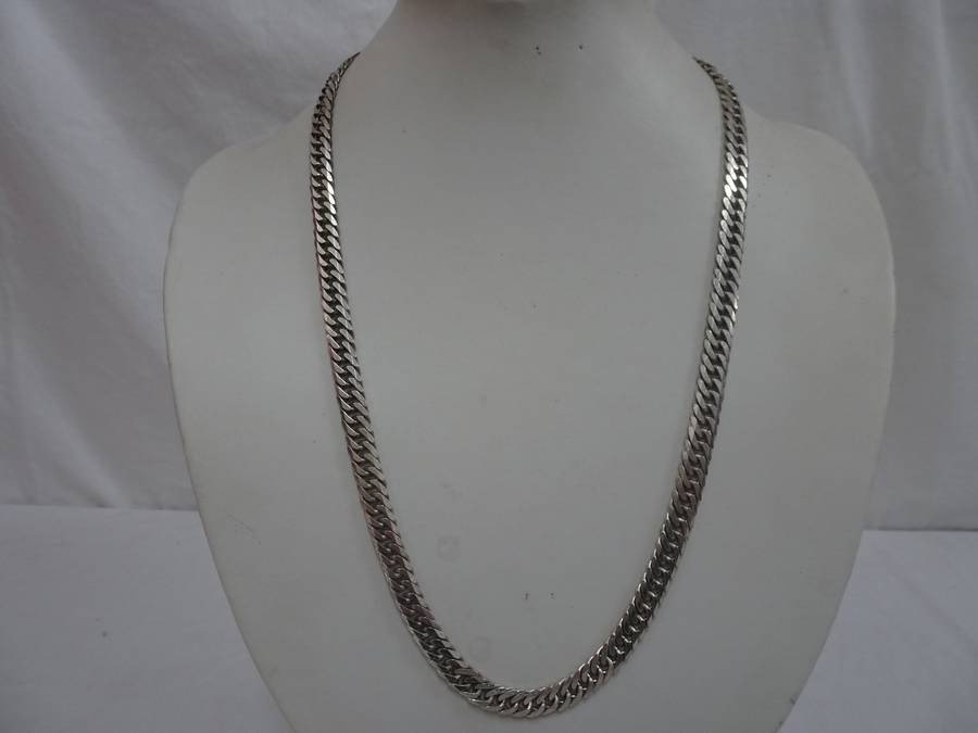 Stunning Chunky 925 Sterling Silver Cuban Mens Link Chain - Clearly Marked 925 - 61.4 Grams