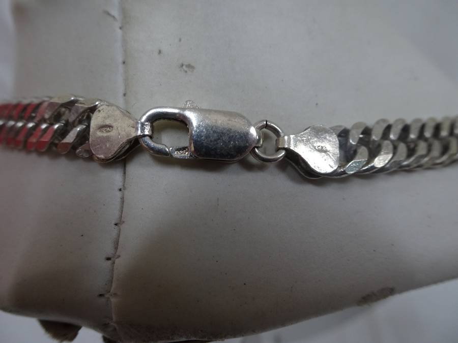 Stunning Chunky 925 Sterling Silver Cuban Mens Link Chain - Clearly Marked 925 - 61.4 Grams