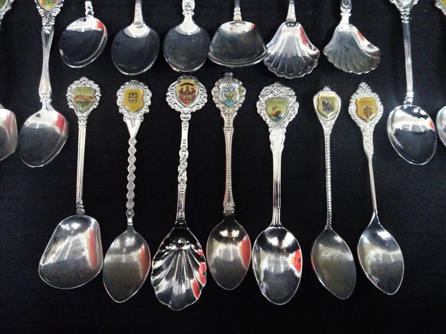 Vintage Joblot Of Twenty Interesting Teaspoons - See My Description