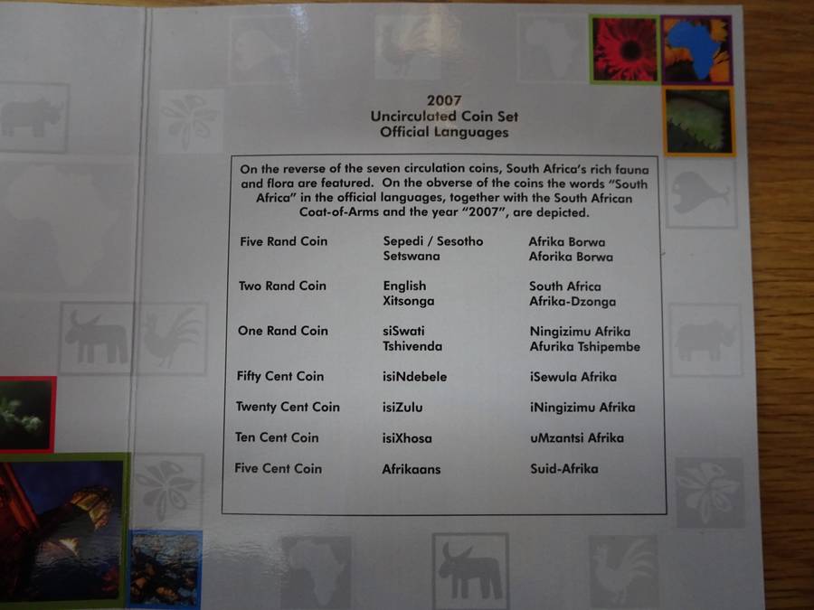 South Africa Uncirculated 2007 Coin Set - In Original Package - In Excellent Condition