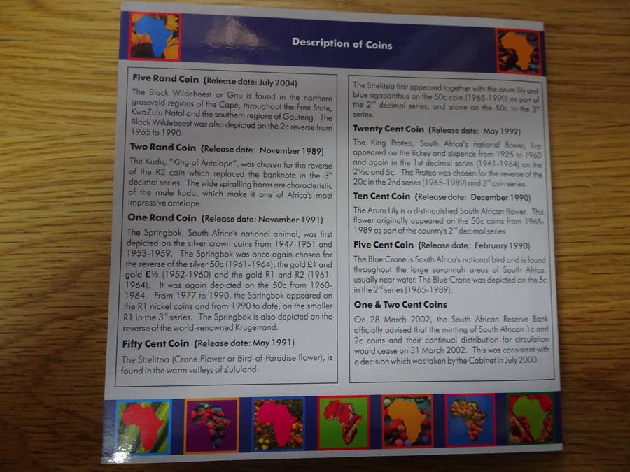 South Africa Uncirculated 2007 Coin Set - In Original Package - In Excellent Condition