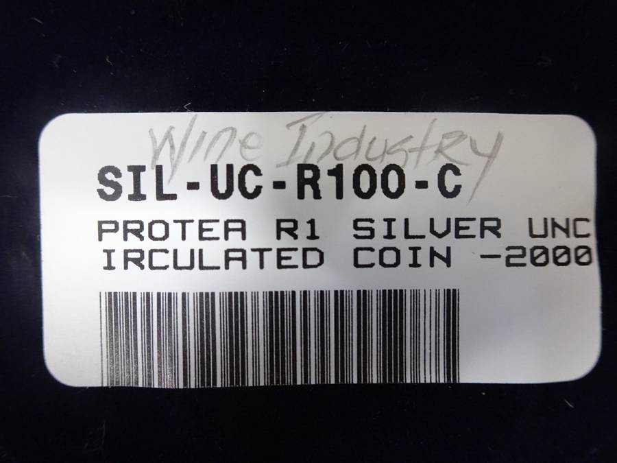 2000 South Africa Silver R1 Uncirculated Protea Year of Wine Industry Coin - Excellent Condition