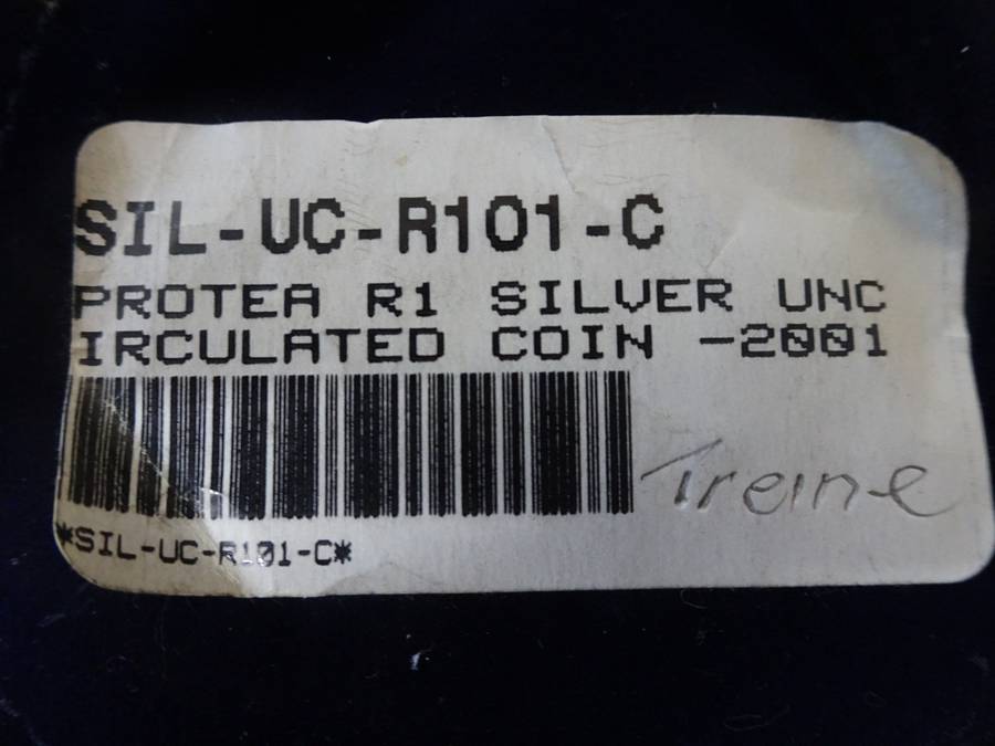 2001 South Africa Silver R1 Uncirculated Protea Year of Trains Coin - Excellent Condition