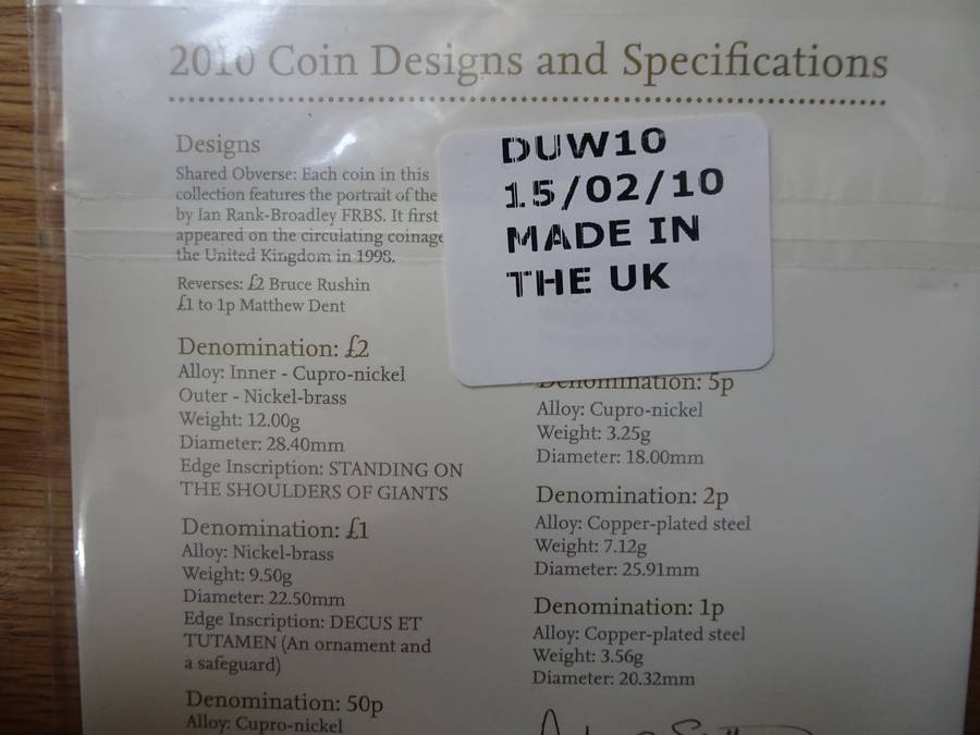 Great British Coins 2010 - A Celebration Of Britain - The Royal Mint - Still Sealed