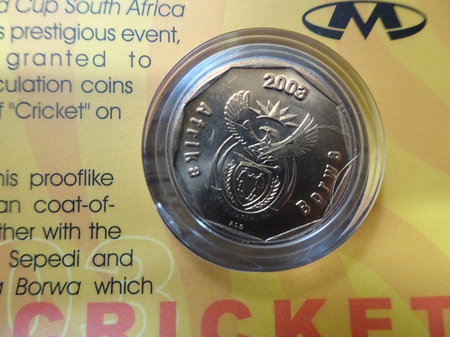 2x 2003 ICC Cricket World Cup 50cent Circulation Coins - Bidding Per Coin