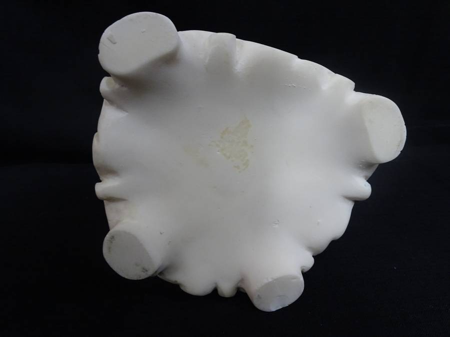 Stunning Smiling Vintage Buddha Resin Stone Antique Statue - In Good Condition