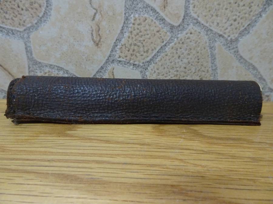 Small Antique French Brass Pocket Spirit Level, Vintage Metal Measuring Tool from France
