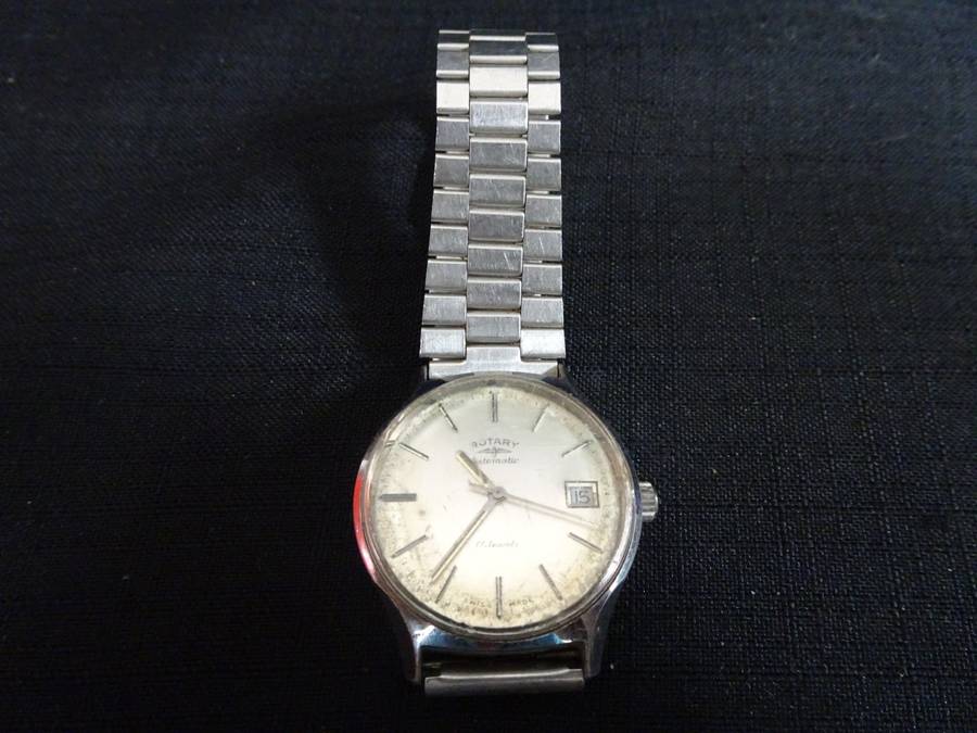 Vintage Rotary 17 Jewels Calendar Automatic Men's Watch -Swiss Made - See Description