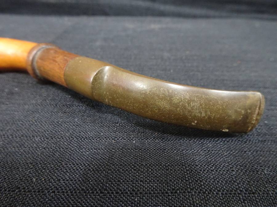 Antique Calabash pipe 1919 - 20 Hallmarked Birmingham Silver Rim - Silver W: 4 Gram