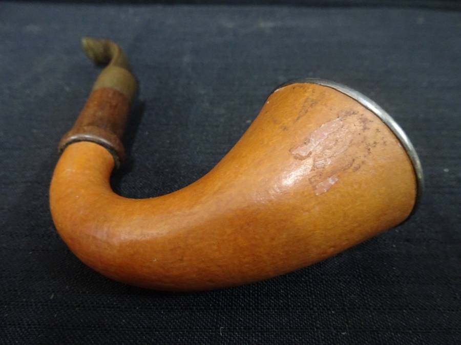 Antique Calabash pipe 1919 - 20 Hallmarked Birmingham Silver Rim - Silver W: 4 Gram