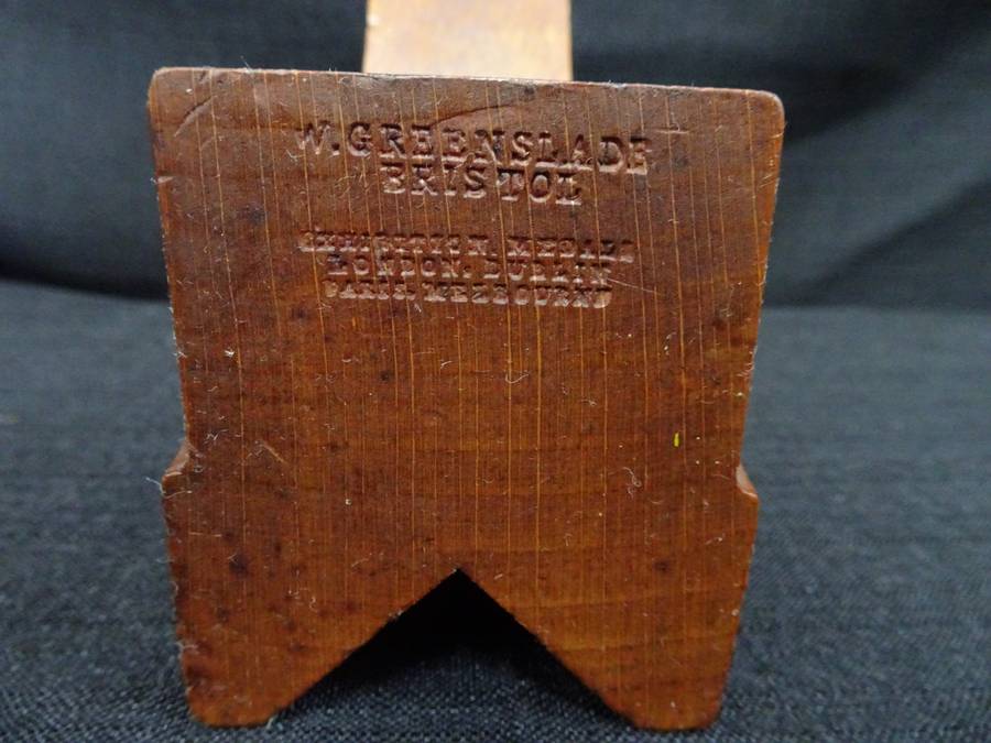 Vintage W. Greenslade Bristol Sliding Box Stop Chamfer Plane  In Good Condition